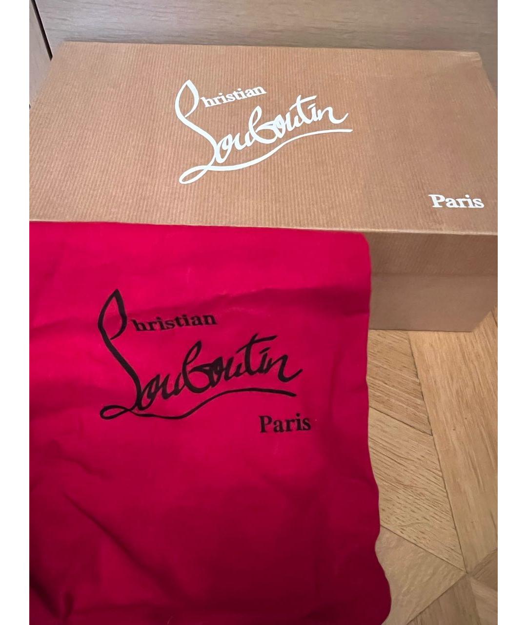 CHRISTIAN LOUBOUTIN Черные кожаные туфли, фото 6