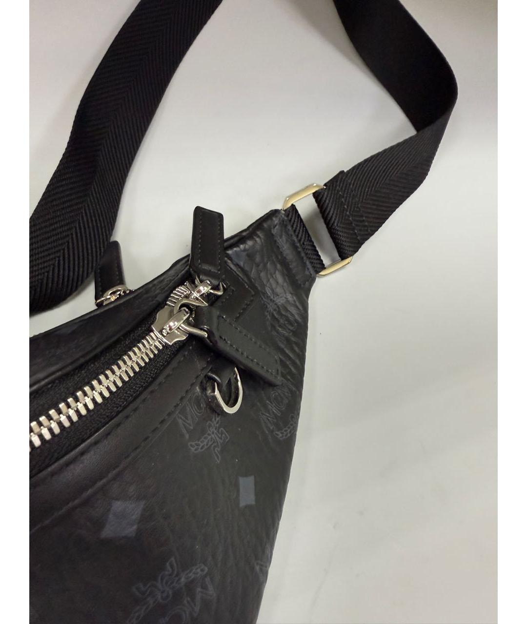 MCM Черная кожаная поясная сумка, фото 3
