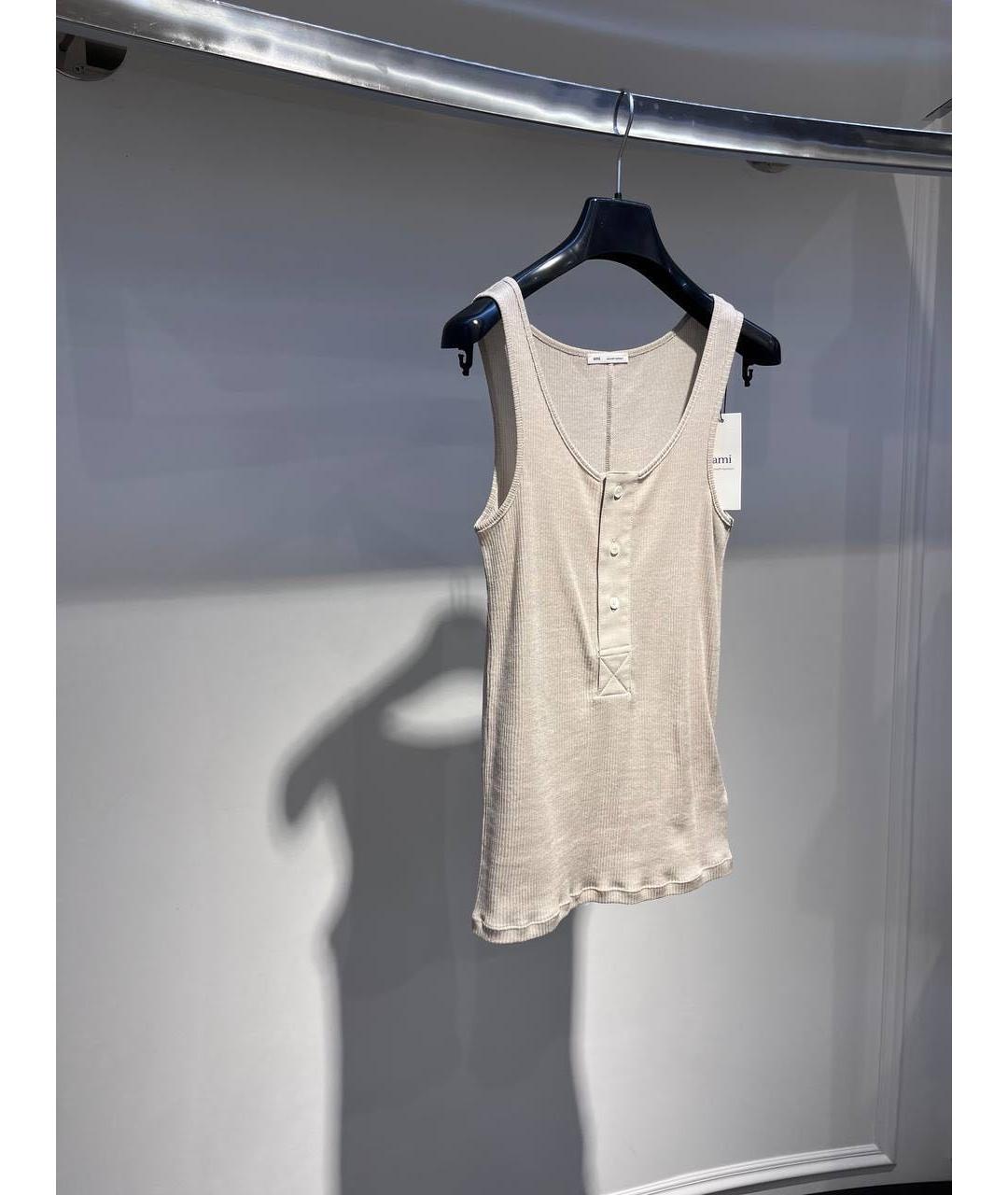 Ami Paris Бежевая майка, фото 3