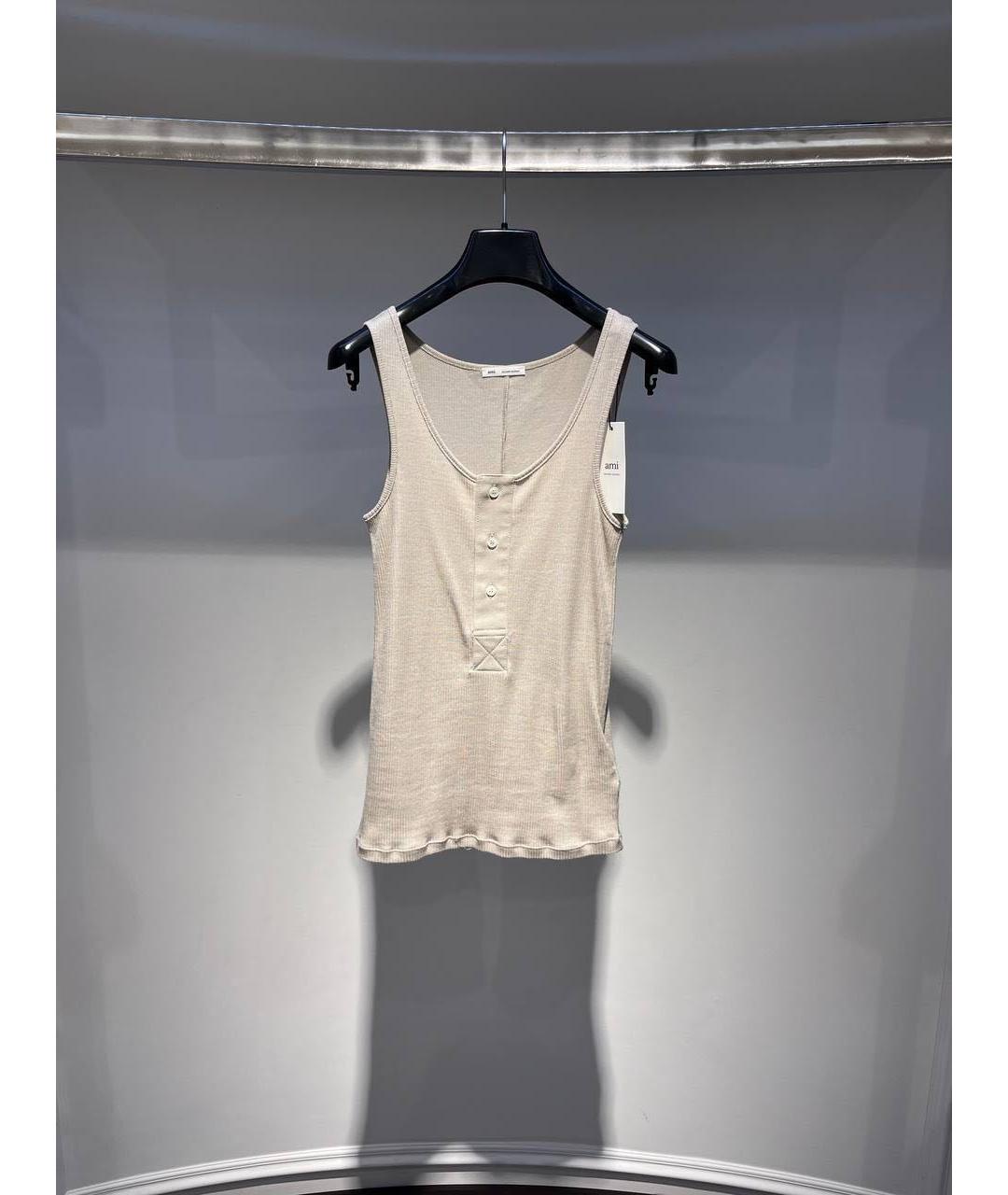 Ami Paris Бежевая майка, фото 4