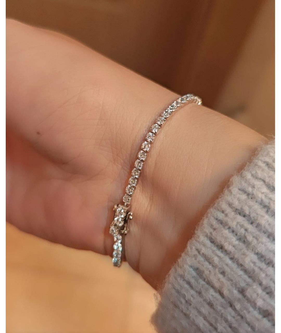 APM Monaco Белый серебряный браслет, фото 5