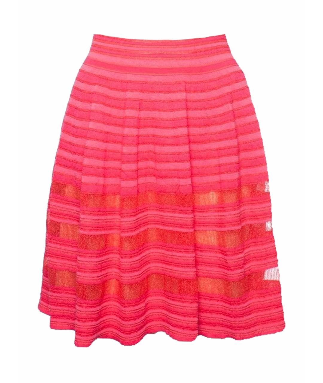 MISSONI Коралловая хлопковая юбка миди, фото 1