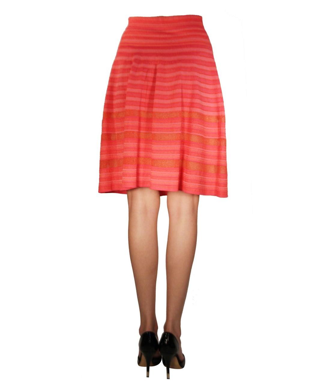 MISSONI Коралловая хлопковая юбка миди, фото 7