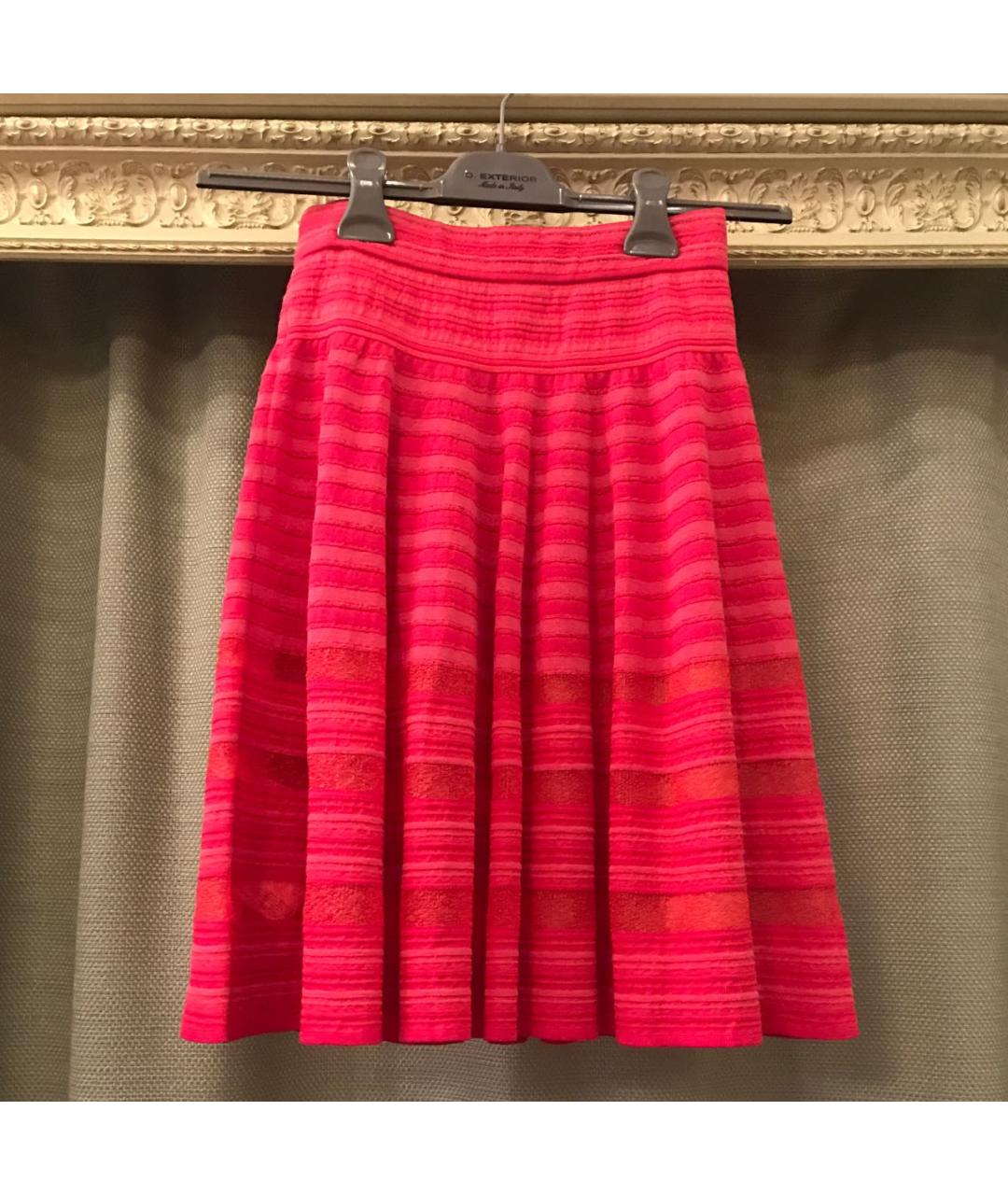 MISSONI Коралловая хлопковая юбка миди, фото 2