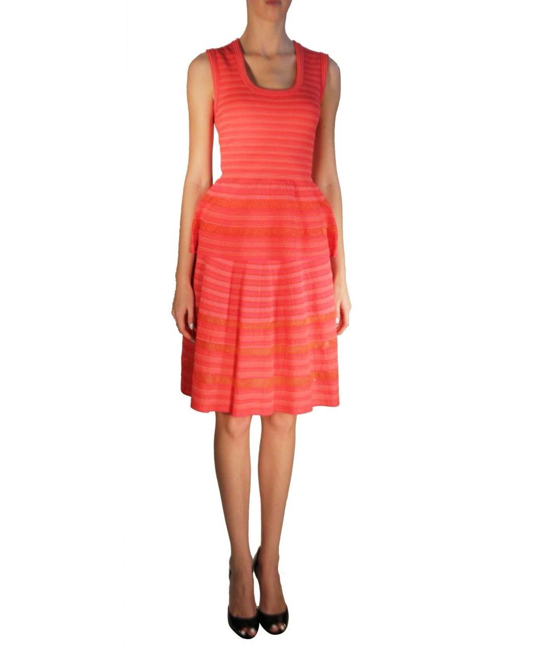 MISSONI Коралловая хлопковая юбка миди, фото 5