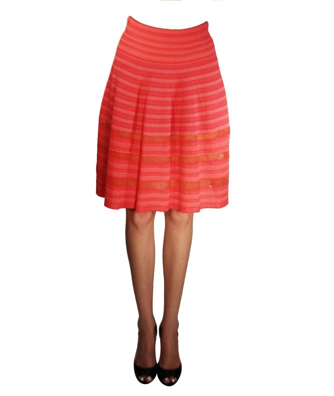 MISSONI Коралловая хлопковая юбка миди, фото 6