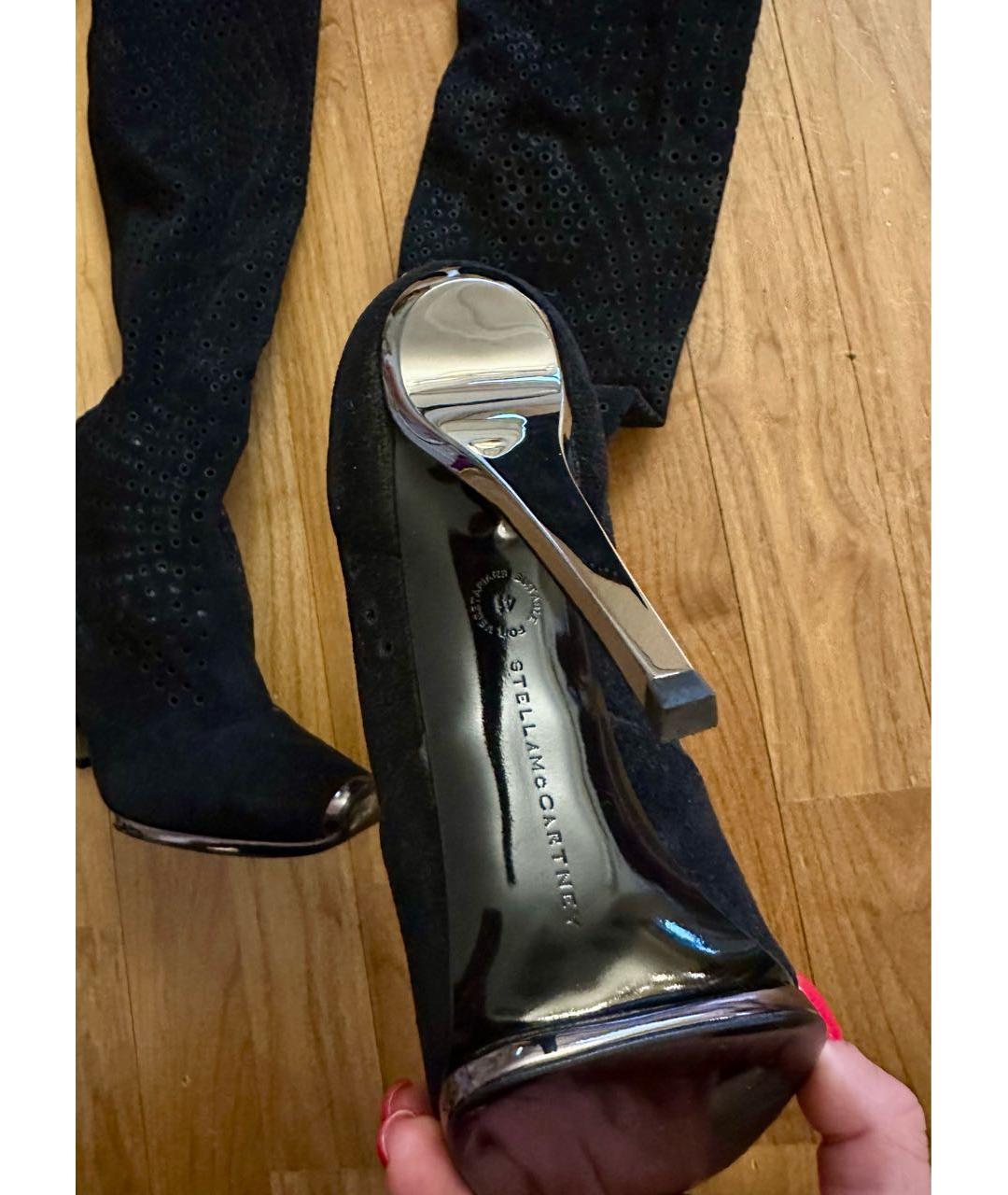 STELLA MCCARTNEY Черные замшевые ботфорты, фото 7