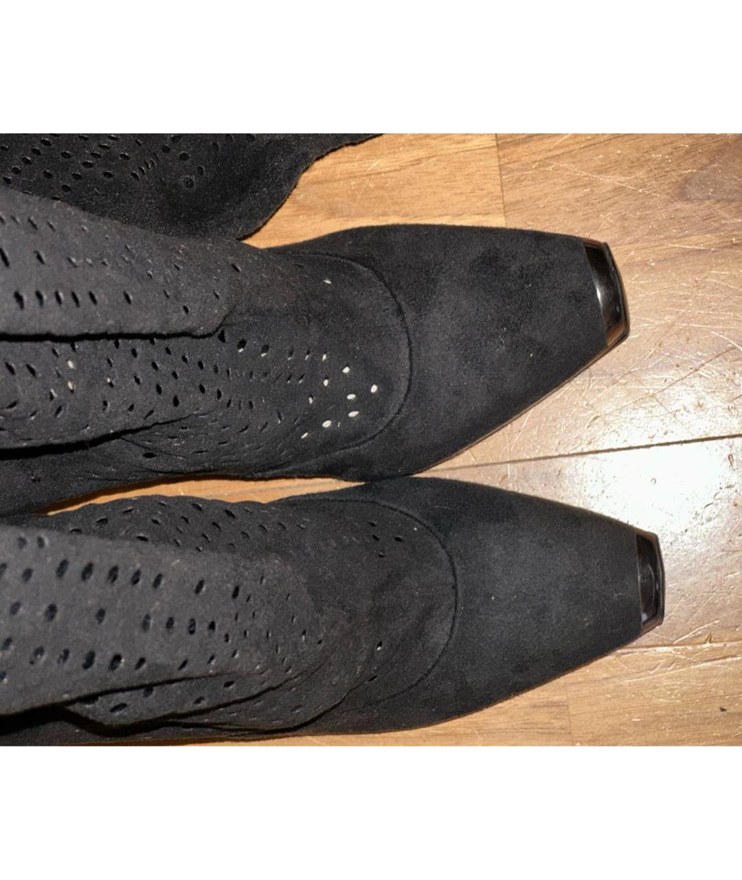 STELLA MCCARTNEY Черные замшевые ботфорты, фото 3