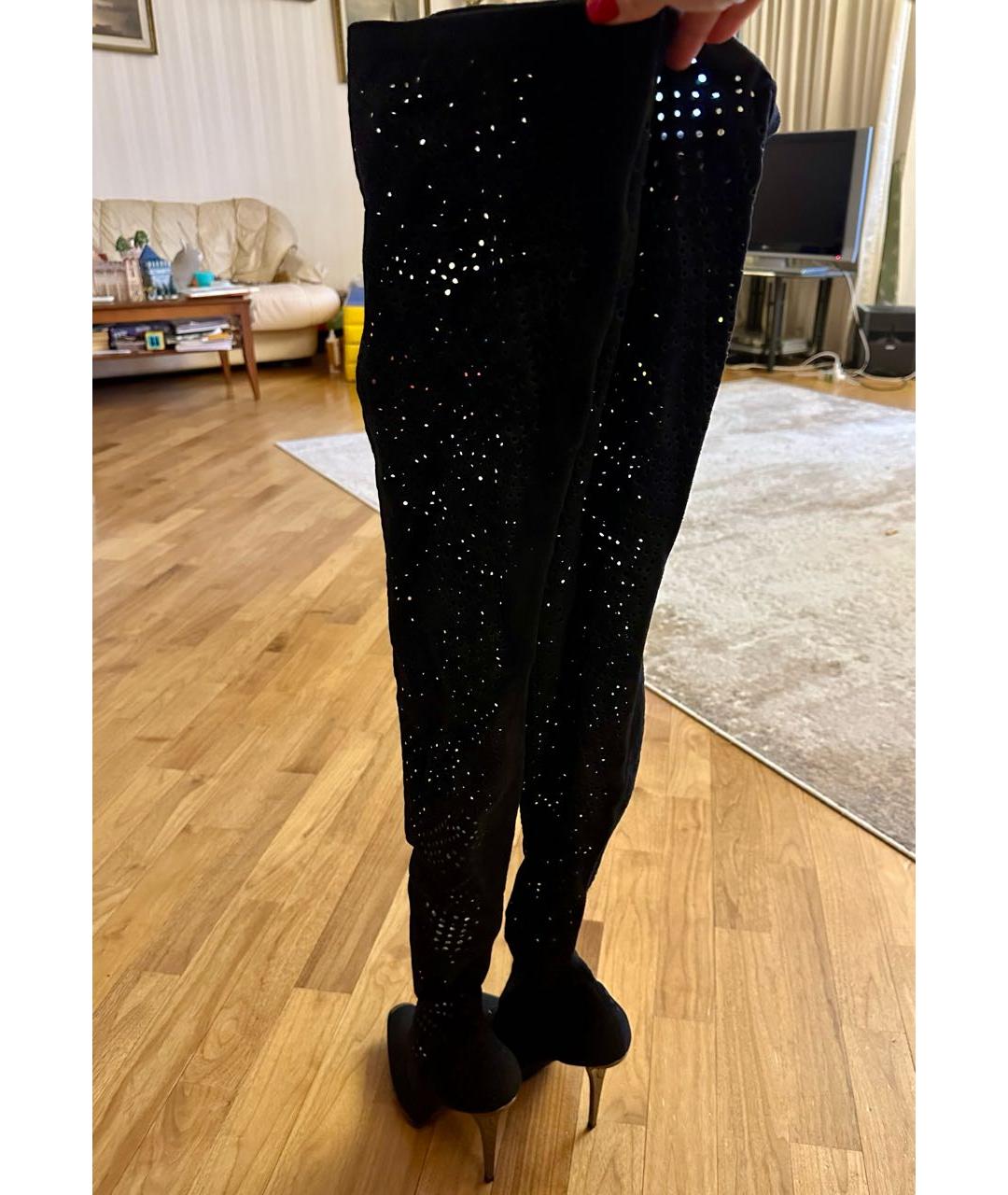 STELLA MCCARTNEY Черные замшевые ботфорты, фото 5