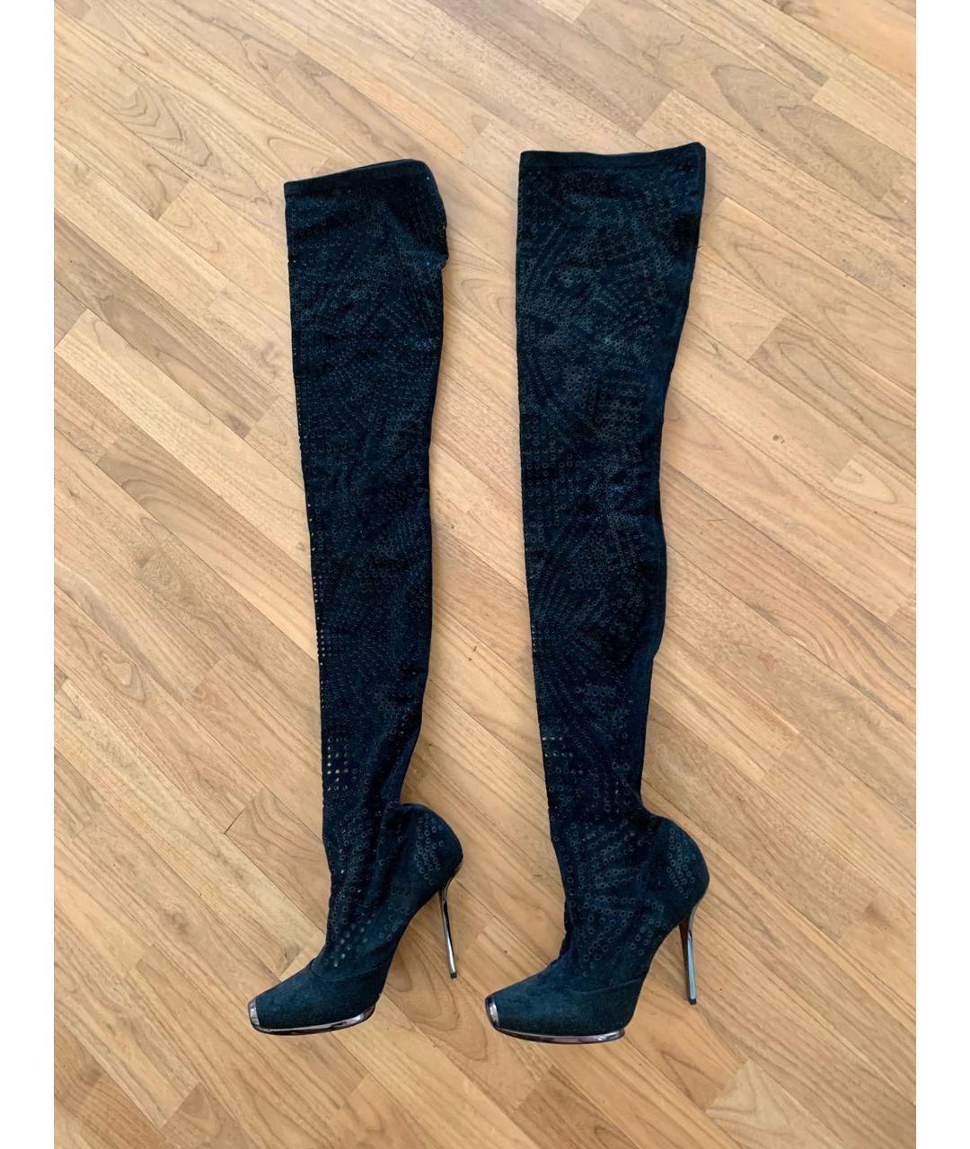 STELLA MCCARTNEY Черные замшевые ботфорты, фото 9