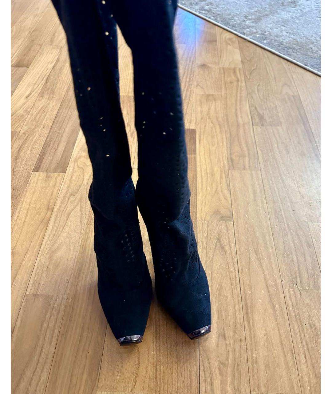 STELLA MCCARTNEY Черные замшевые ботфорты, фото 2