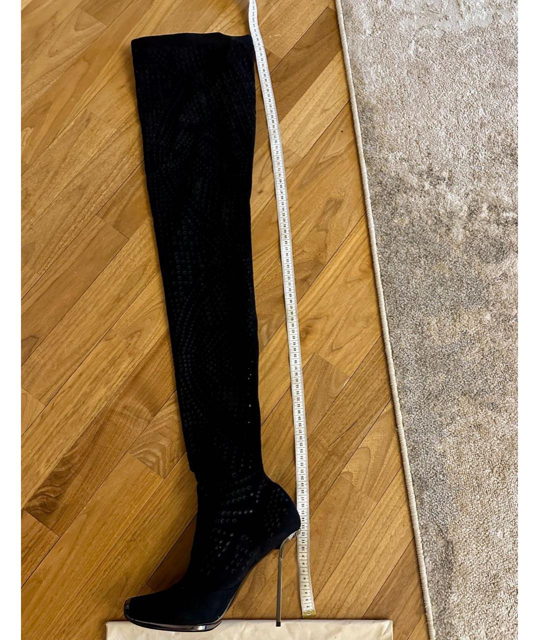STELLA MCCARTNEY Черные замшевые ботфорты, фото 6
