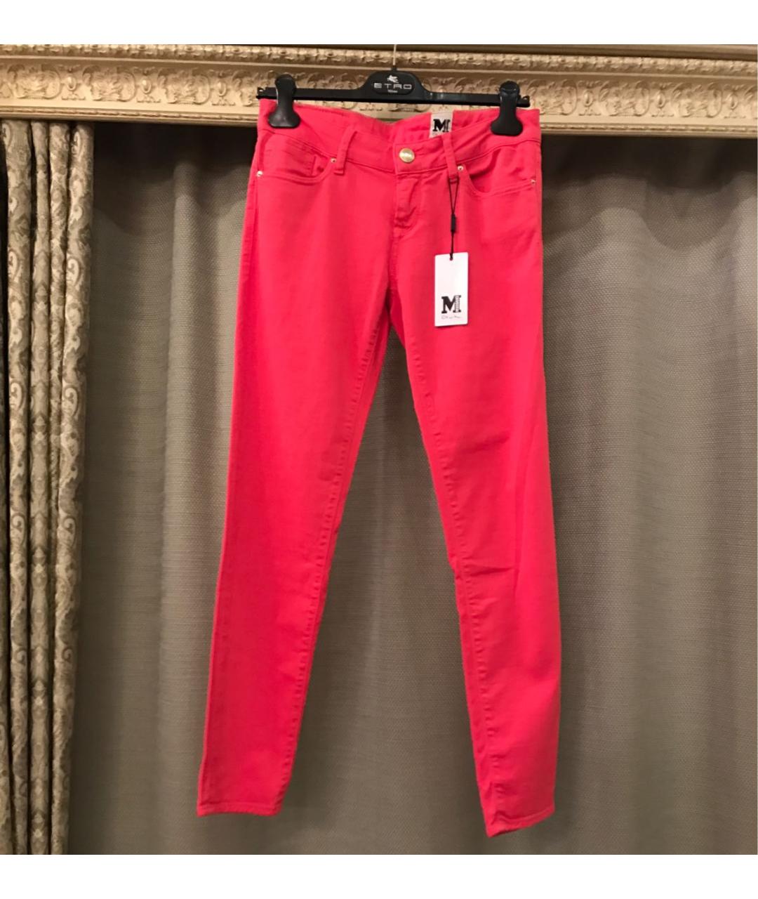 MISSONI Коралловые хлопко-эластановые джинсы слим, фото 2