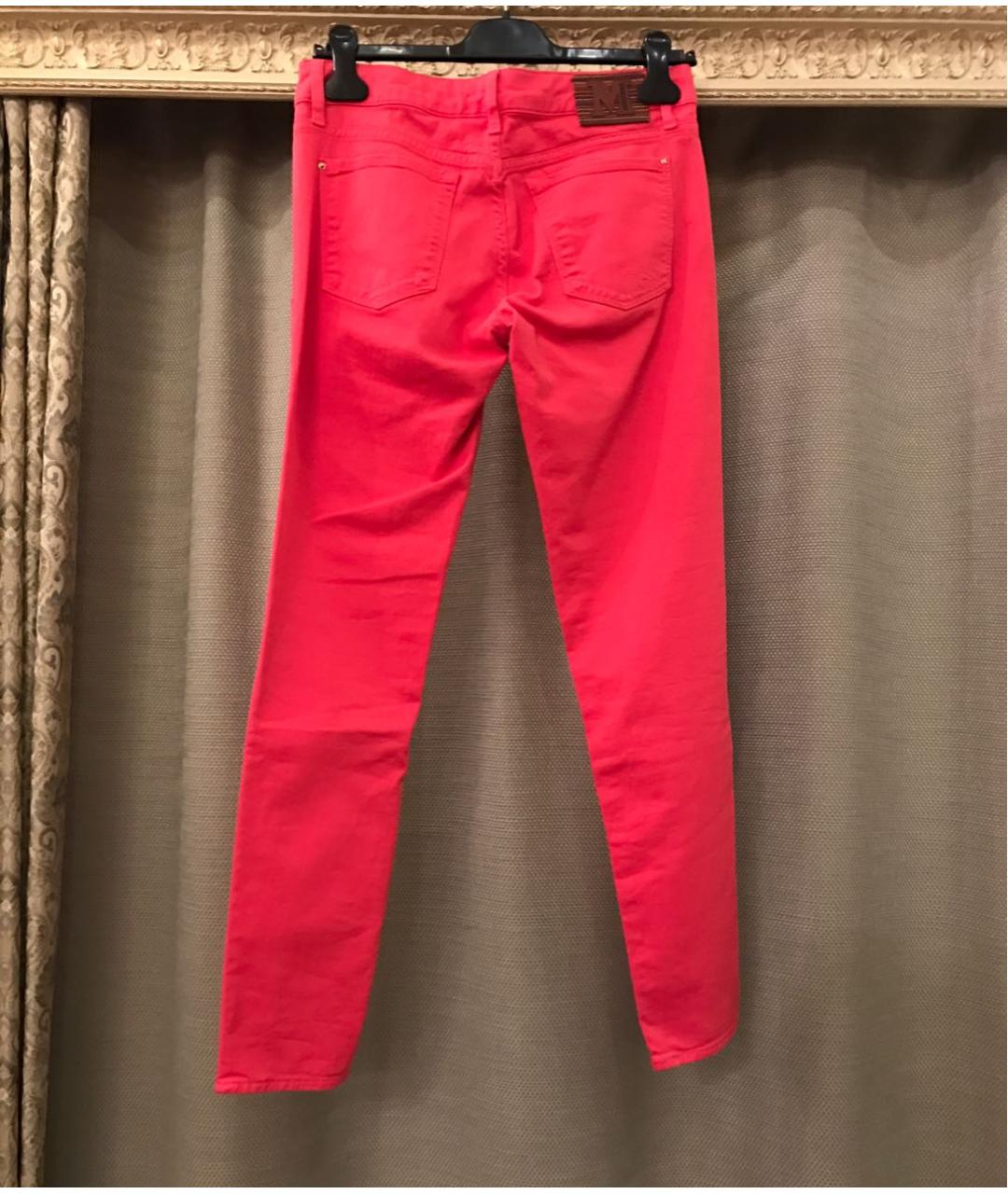 MISSONI Коралловые хлопко-эластановые джинсы слим, фото 4