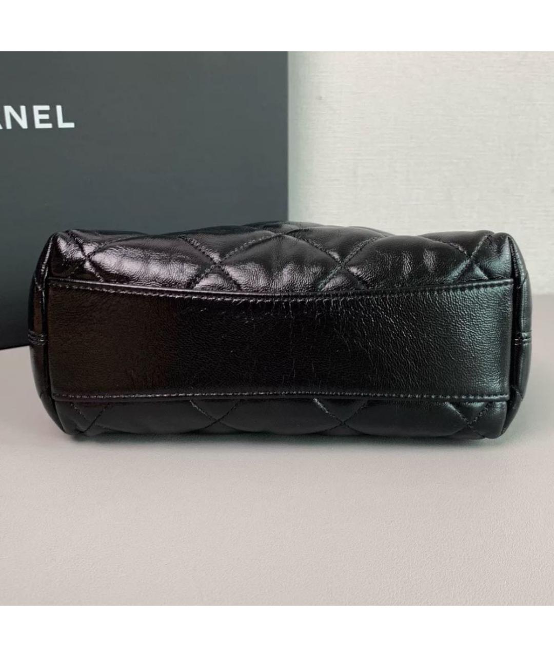 CHANEL Черная кожаная сумка через плечо, фото 4