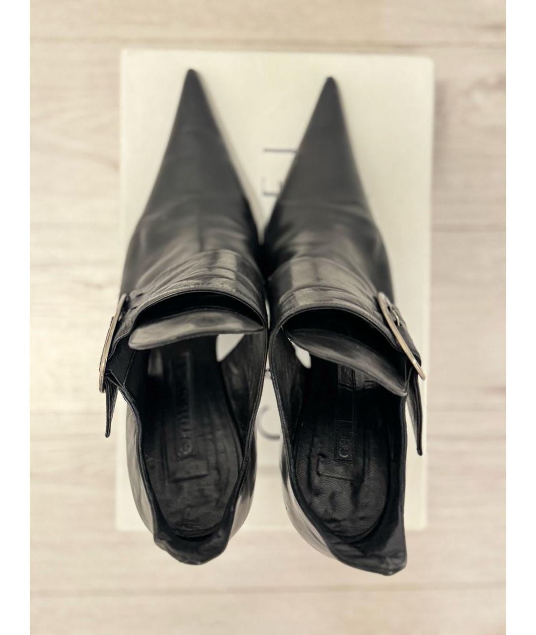GIAN MARCO LORENZI Черные кожаные ботильоны, фото 3