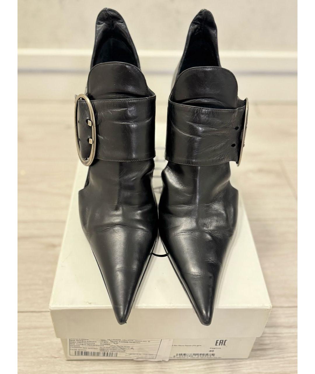 GIAN MARCO LORENZI Черные кожаные ботильоны, фото 2