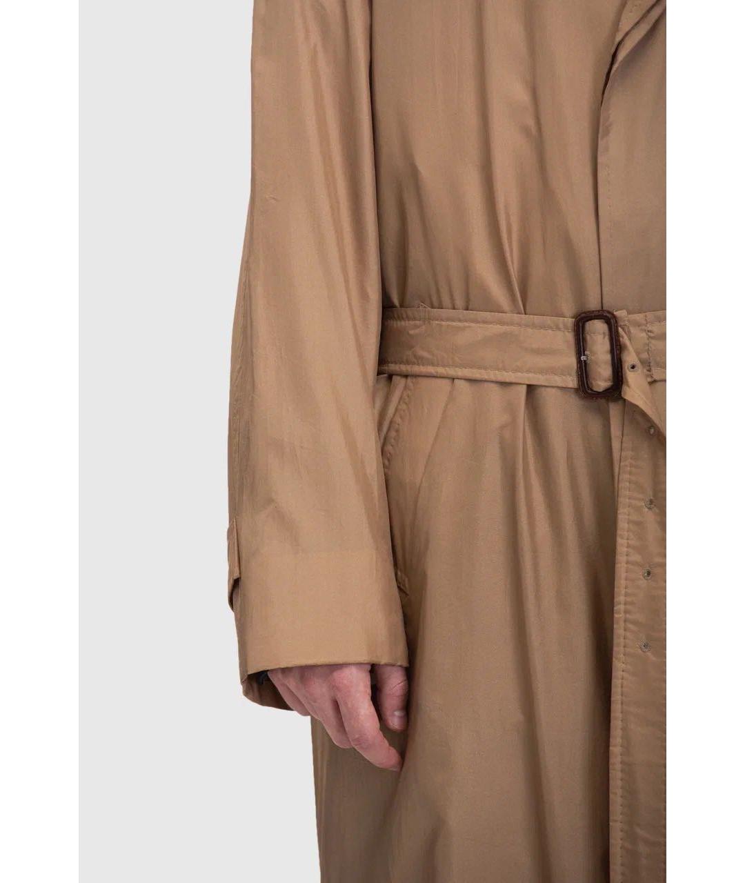 HERNO Бежевый шелковый тренч / плащ, фото 6