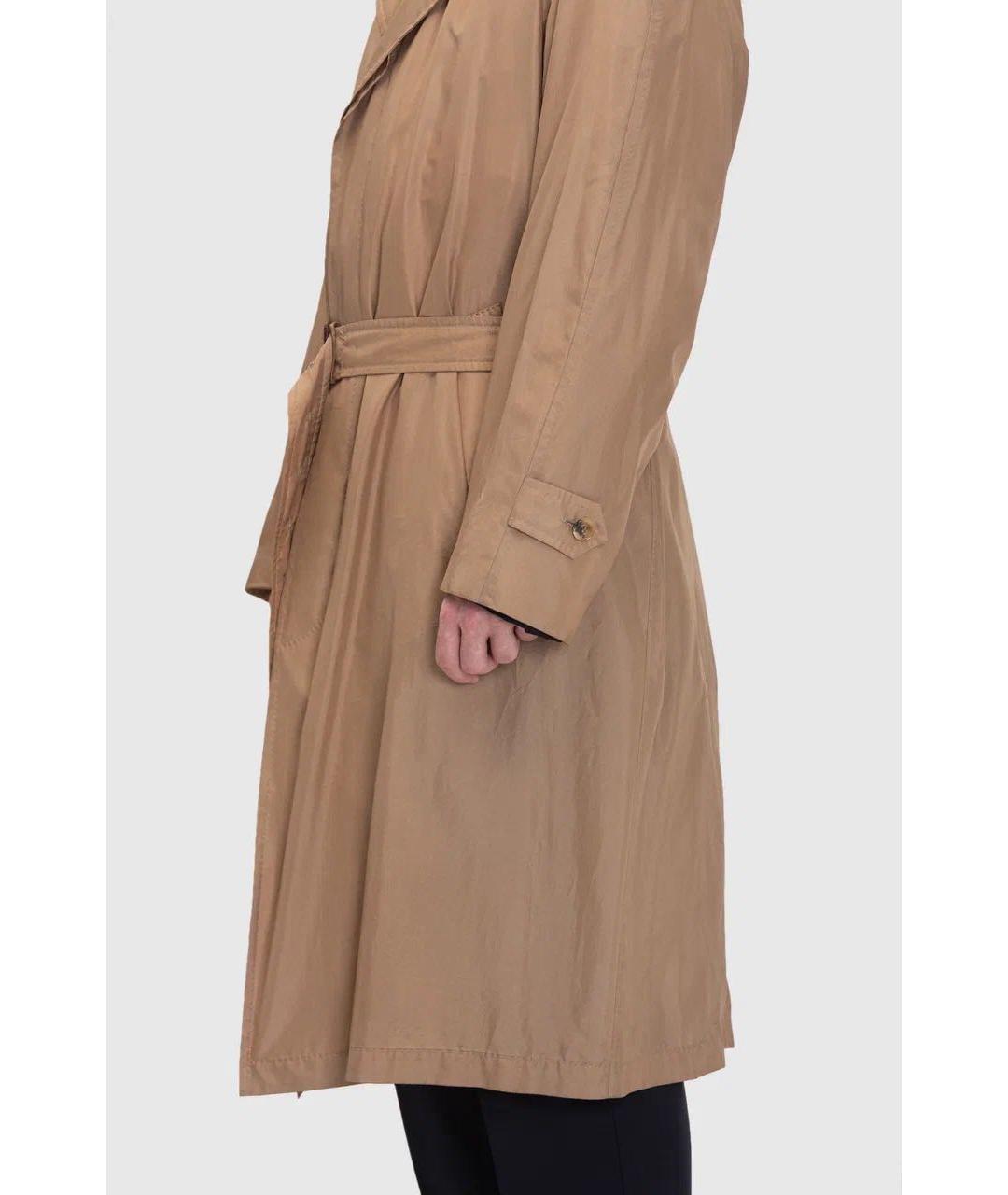 HERNO Бежевый шелковый тренч / плащ, фото 4
