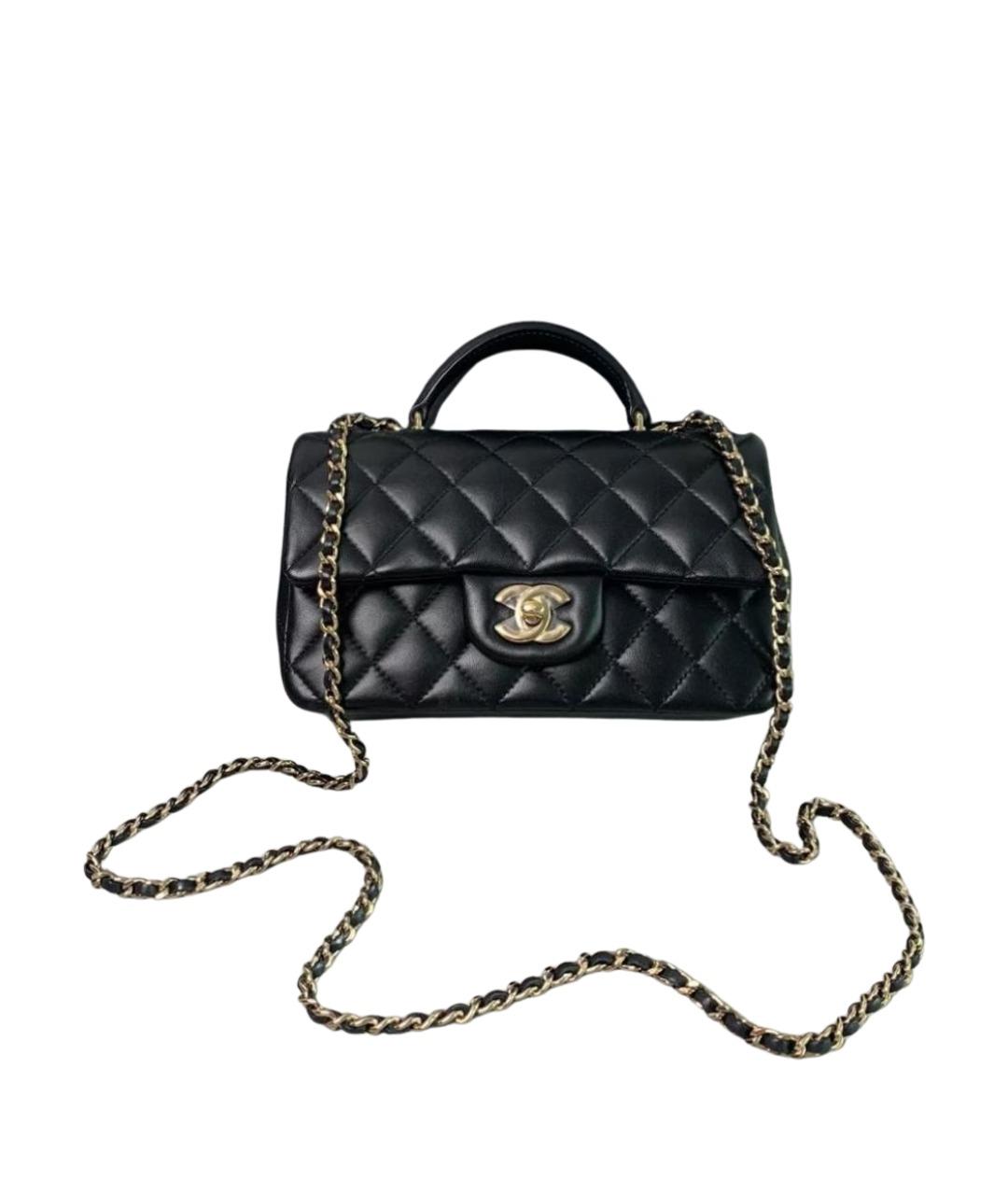 CHANEL Черная кожаная сумка через плечо, фото 1