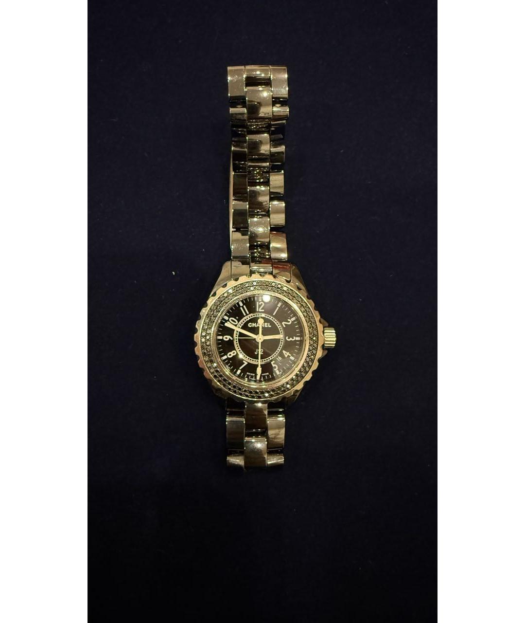 CHANEL Черные керамические часы, фото 7