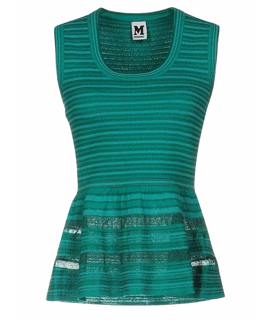 MISSONI Бирюзовая хлопковая майка, фото 1