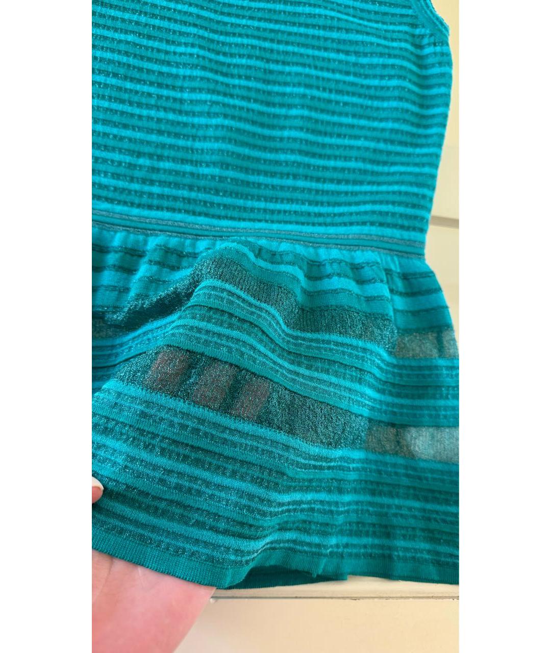 MISSONI Бирюзовая хлопковая майка, фото 6