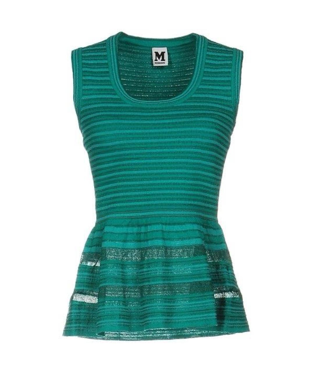 MISSONI Бирюзовая хлопковая майка, фото 9