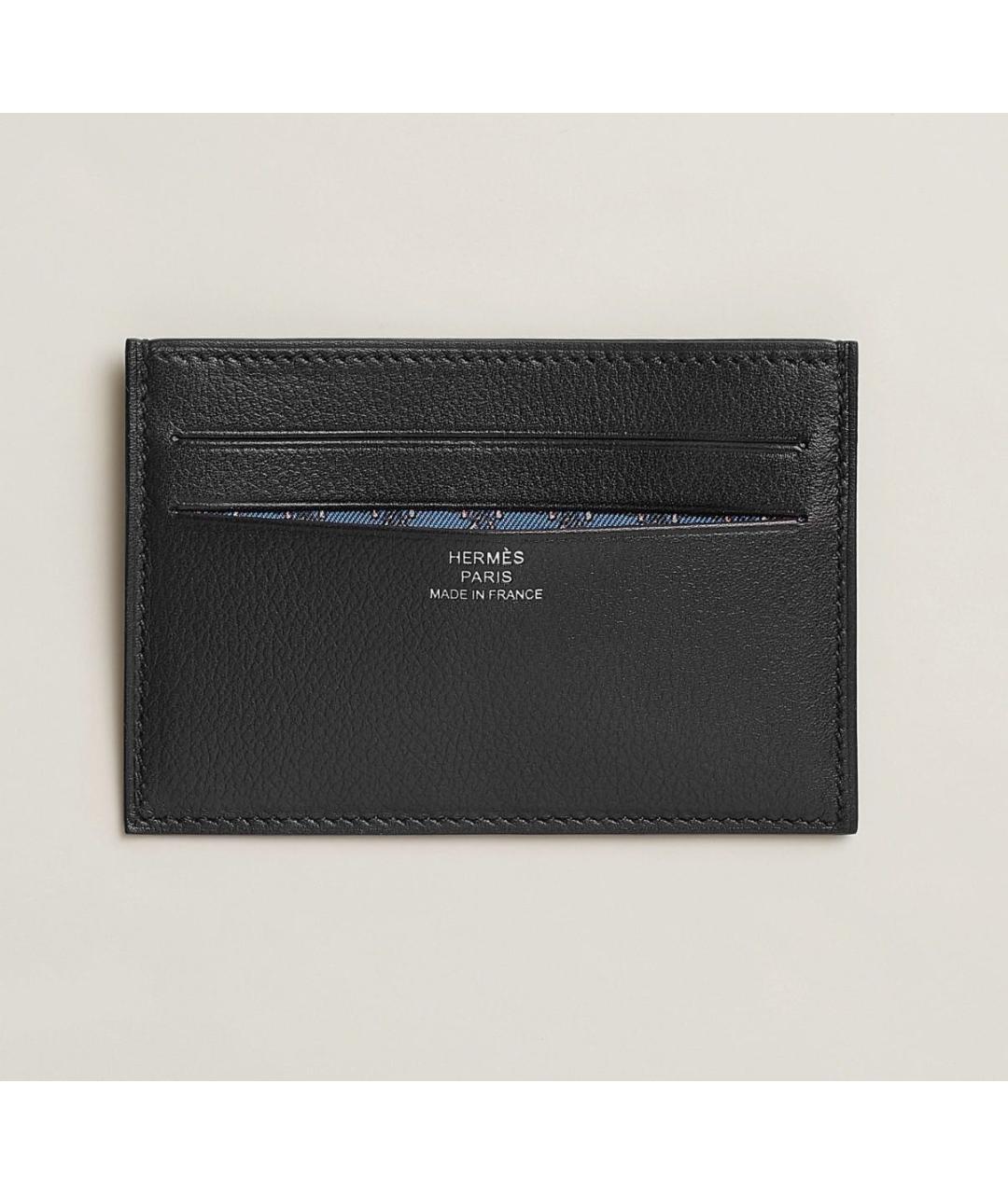 HERMES Черный кожаный кардхолдер, фото 3