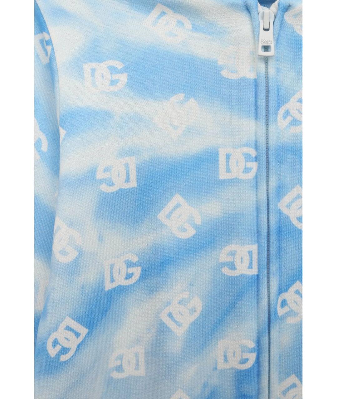 DOLCE&GABBANA Голубой хлопковый комбинезон, фото 3