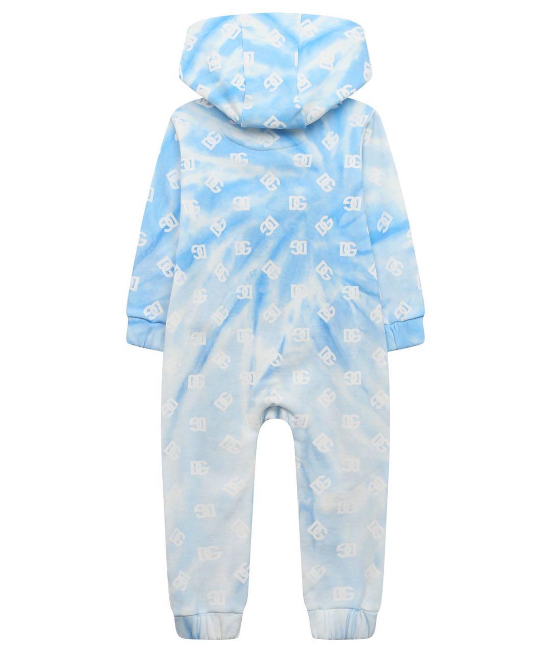 DOLCE&GABBANA Голубой хлопковый комбинезон, фото 2