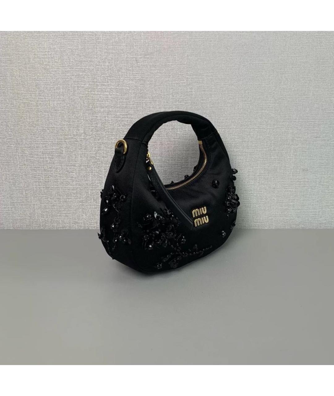 MIU MIU Черная сумка с короткими ручками, фото 2