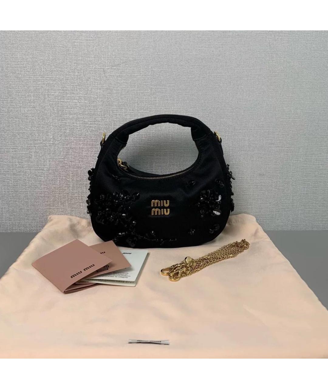 MIU MIU Черная сумка с короткими ручками, фото 7