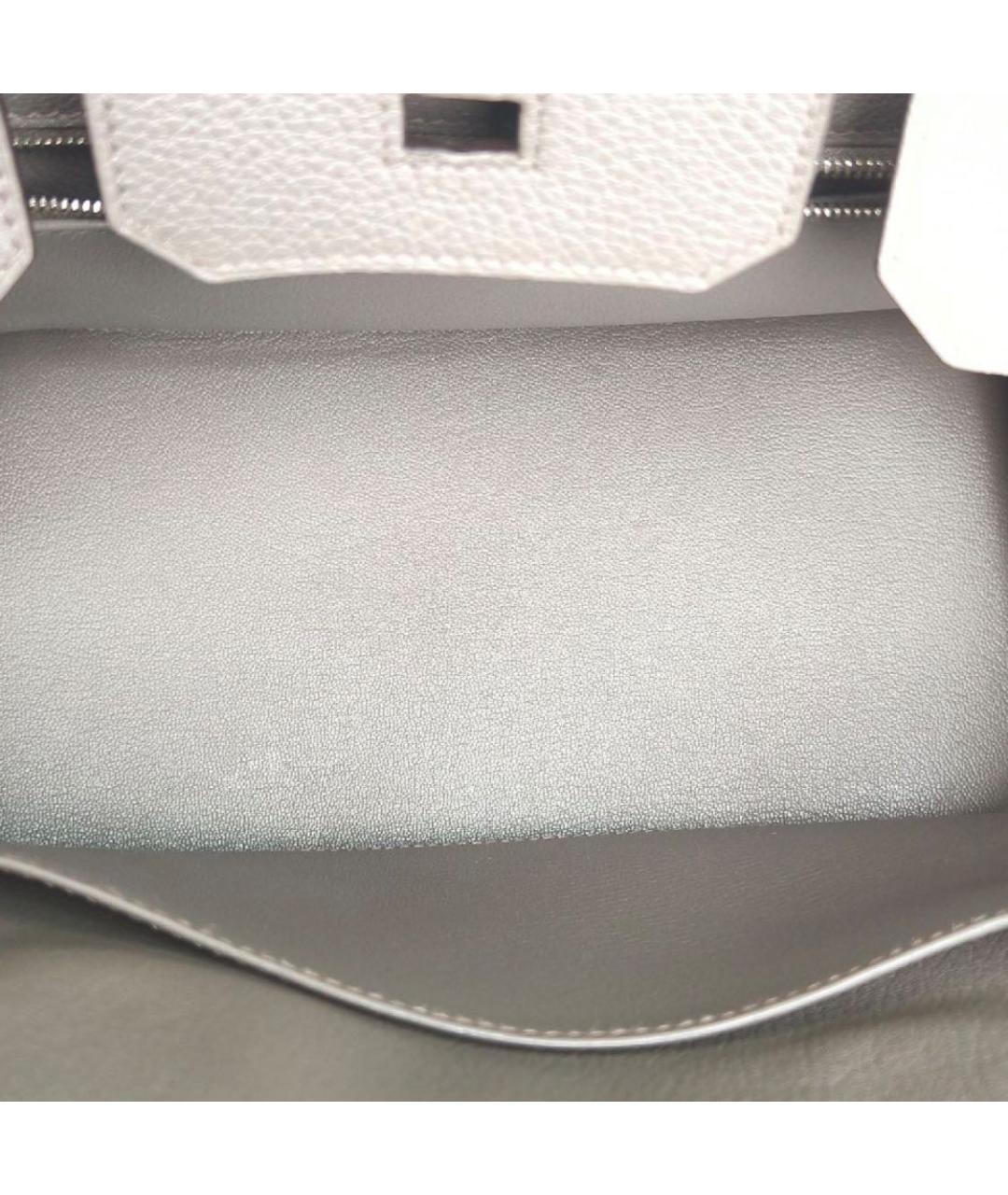 HERMES Бежевая кожаная сумка с короткими ручками, фото 7