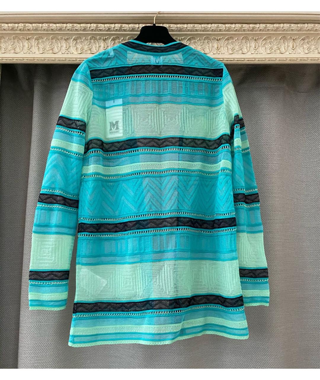 MISSONI Бирюзовый хлопковый кардиган, фото 6