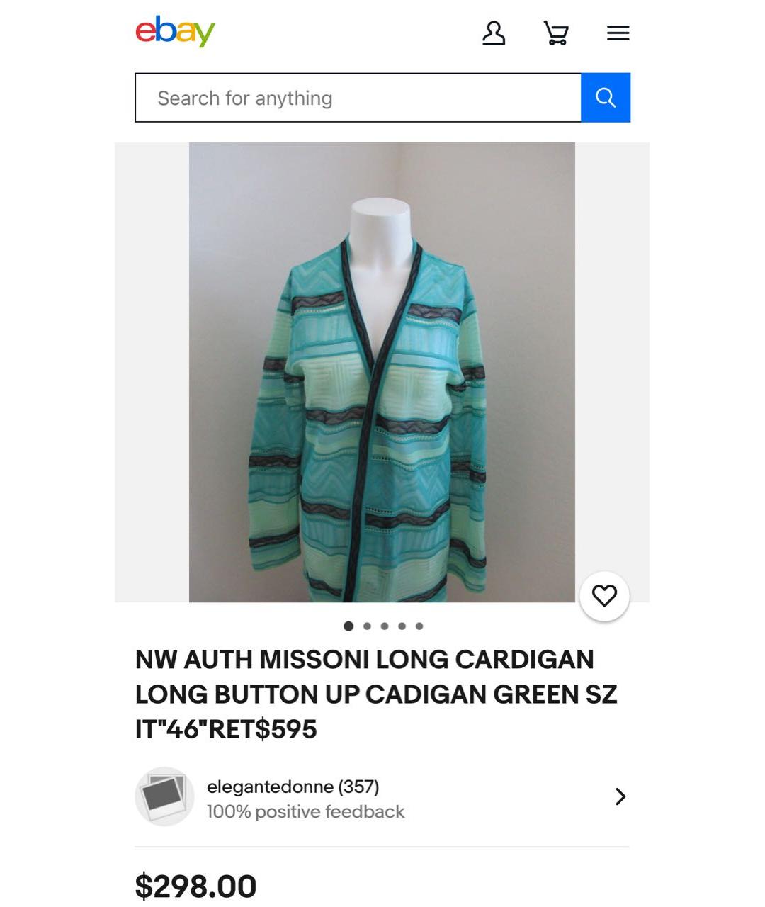 MISSONI Бирюзовый хлопковый кардиган, фото 8