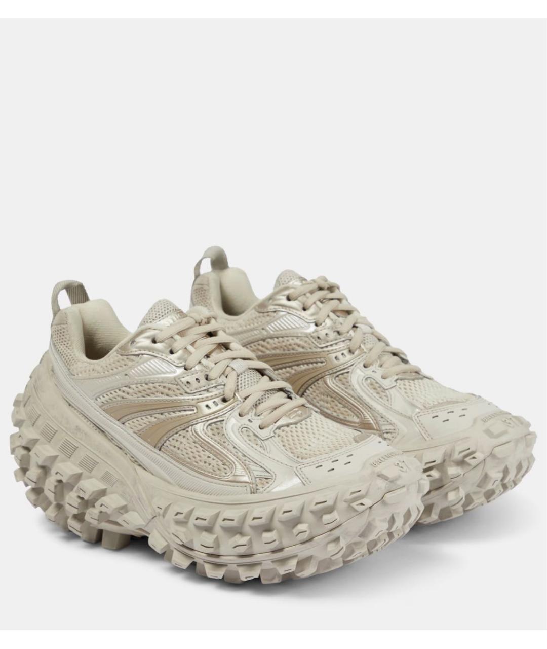 BALENCIAGA Бежевые текстильные кроссовки, фото 8