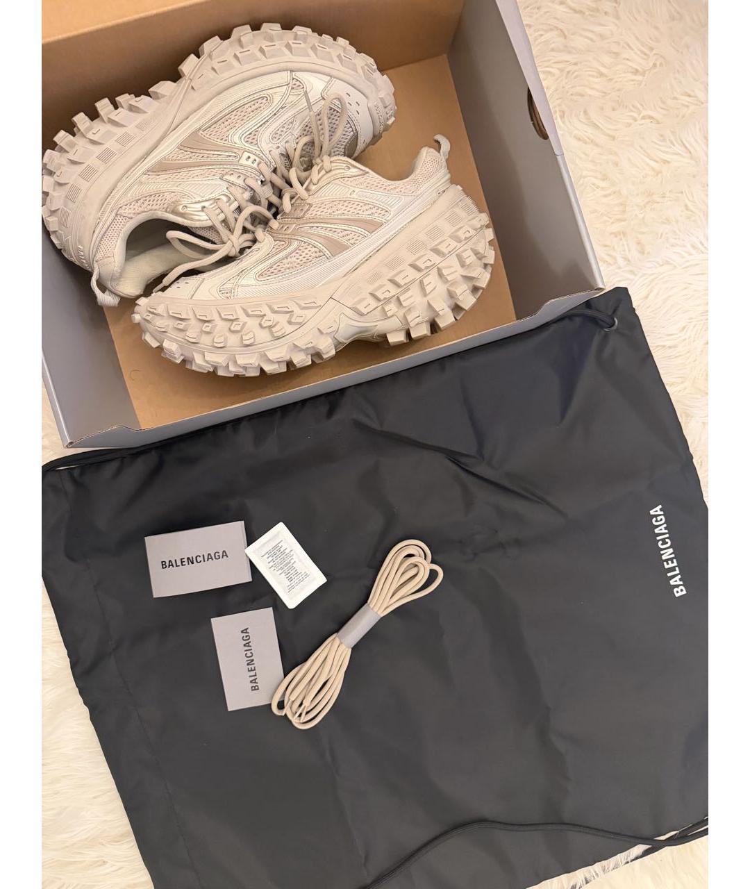 BALENCIAGA Бежевые текстильные кроссовки, фото 2