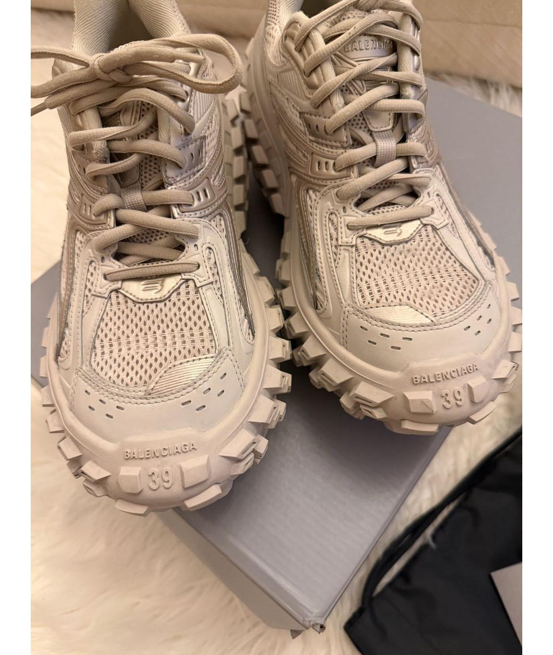 BALENCIAGA Бежевые текстильные кроссовки, фото 4