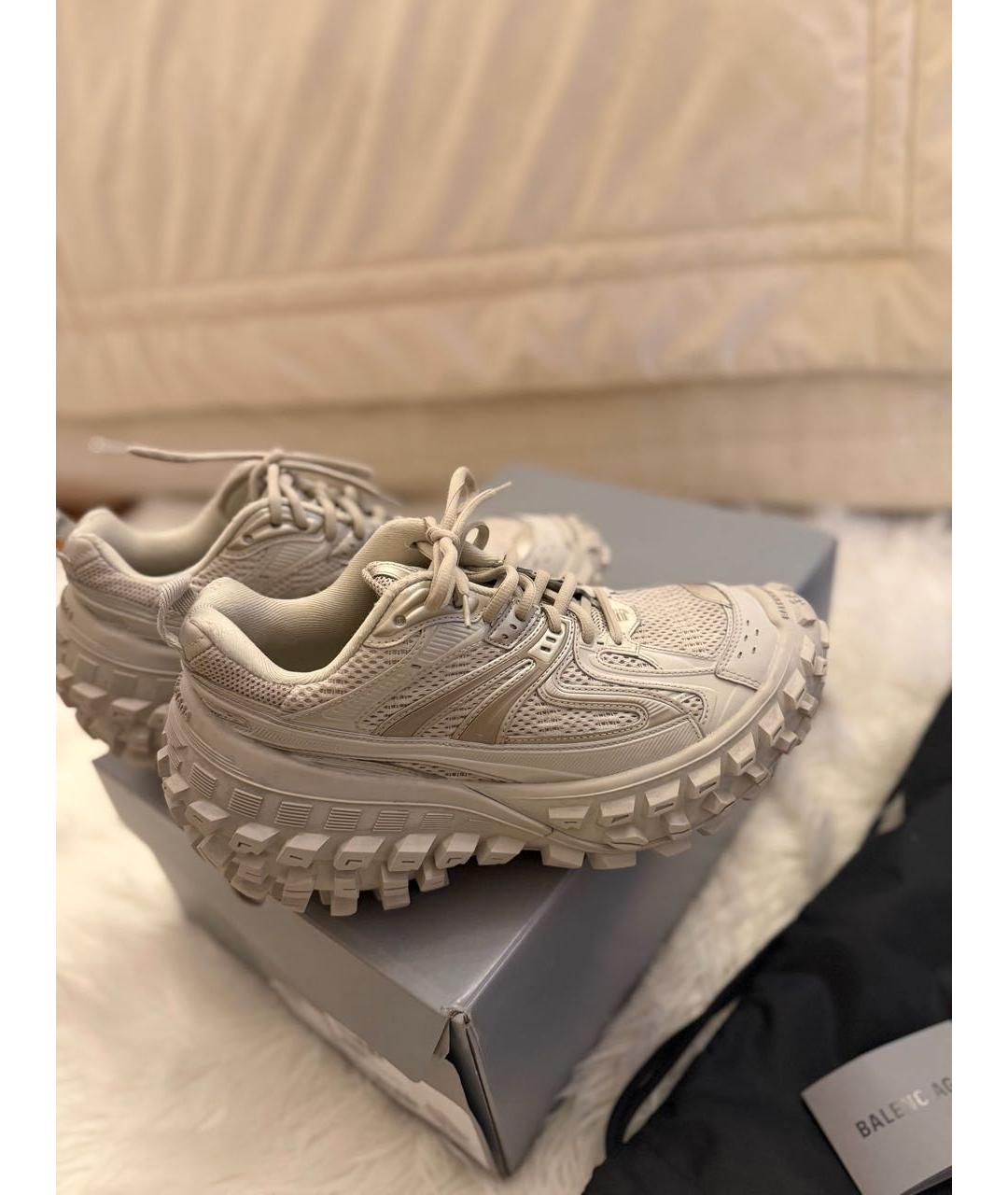 BALENCIAGA Бежевые текстильные кроссовки, фото 9