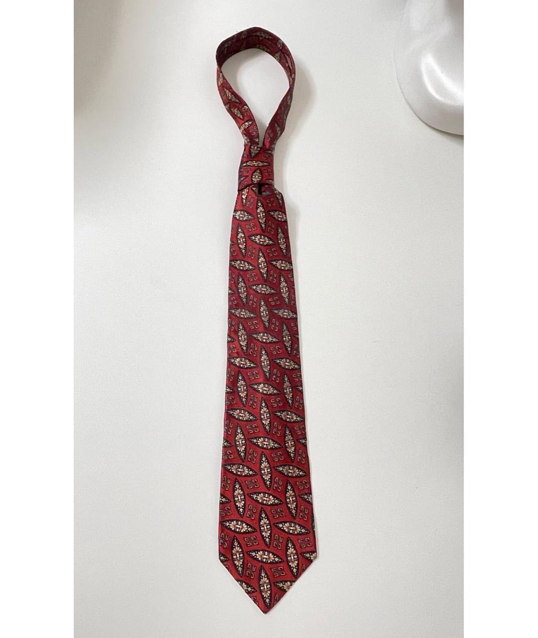 CHANEL Бордовый шелковый галстук, фото 9