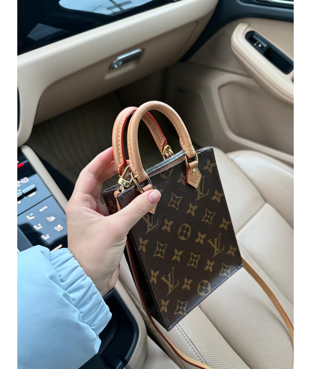 LOUIS VUITTON Коричневая сумка с короткими ручками, фото 2