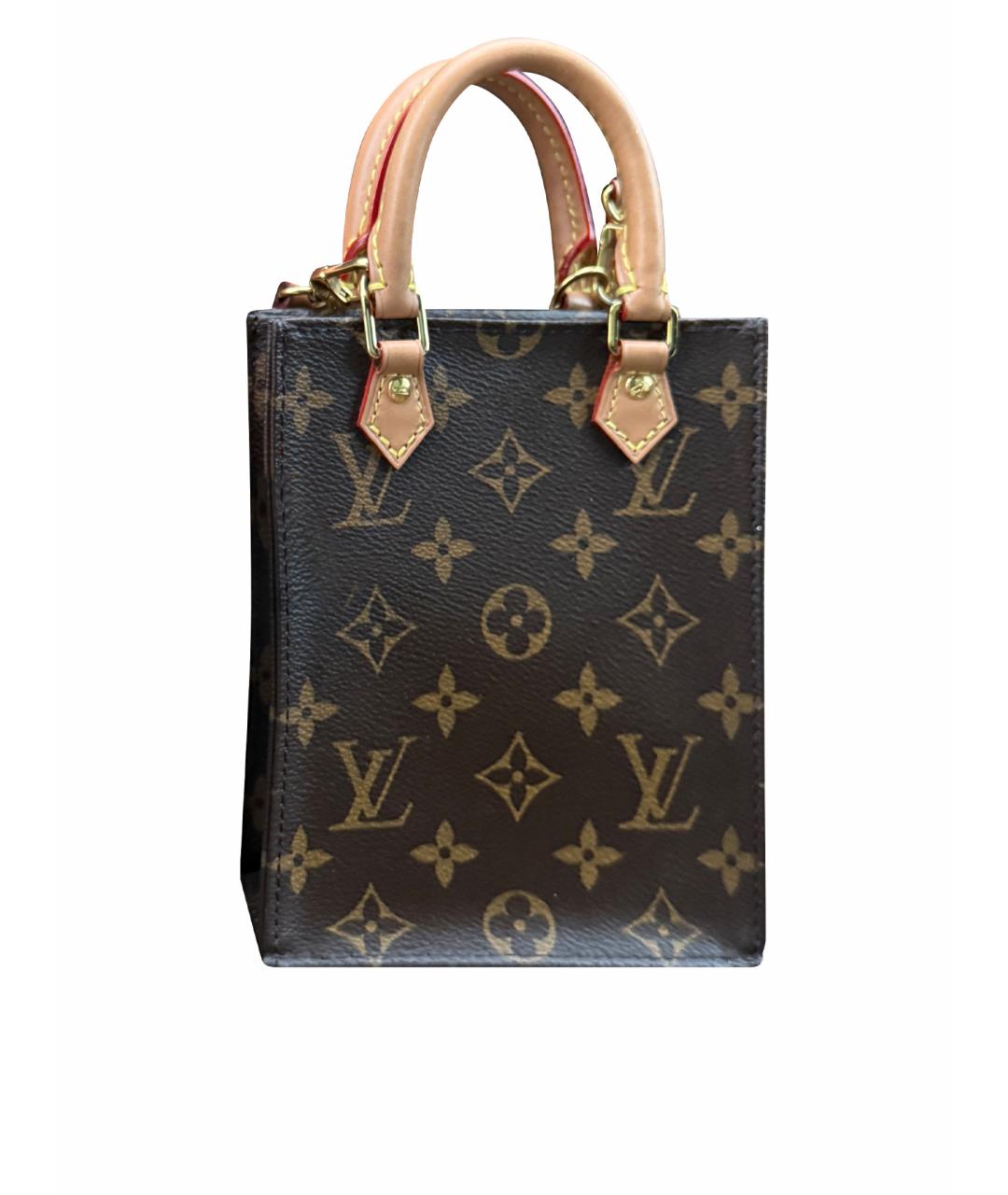 LOUIS VUITTON Коричневая сумка с короткими ручками, фото 1