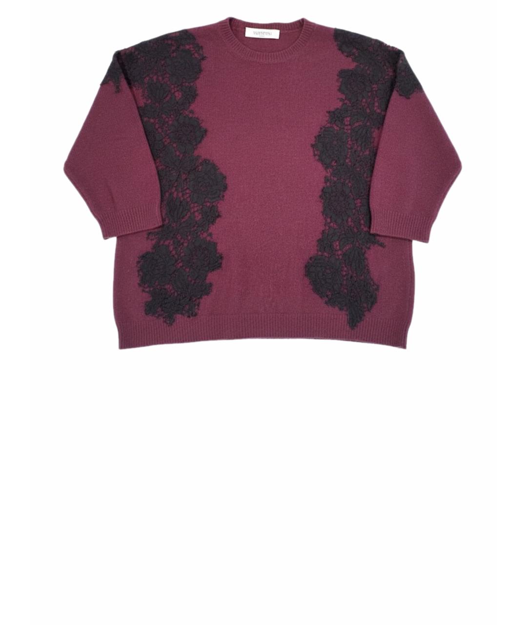 VALENTINO Бордовый шерстяной джемпер / свитер, фото 1