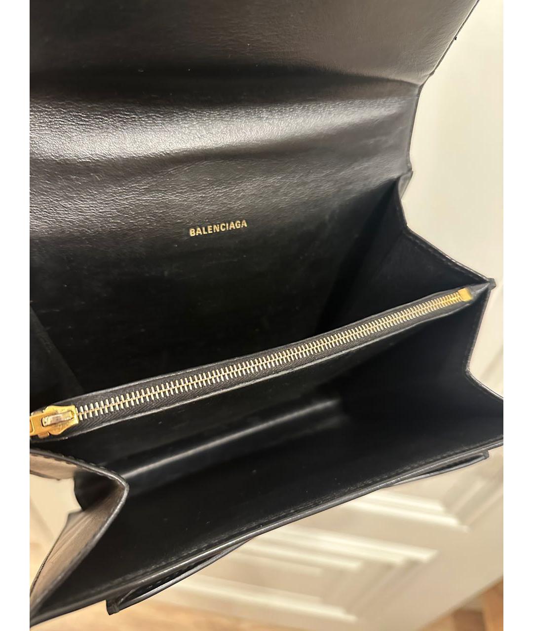 BALENCIAGA Черная кожаная сумка через плечо, фото 7
