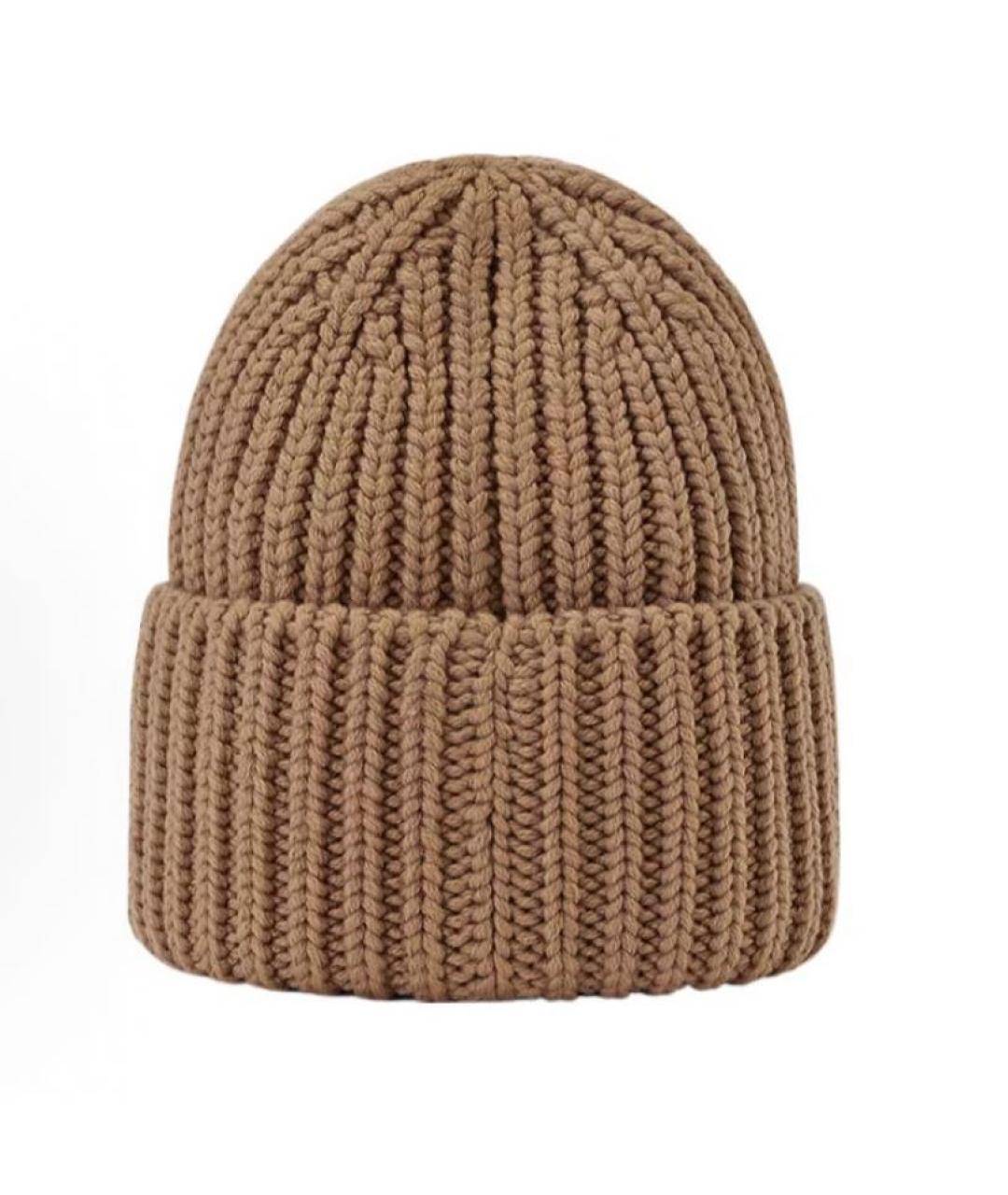 LOUIS VUITTON Коричневая шерстяная шапка, фото 3