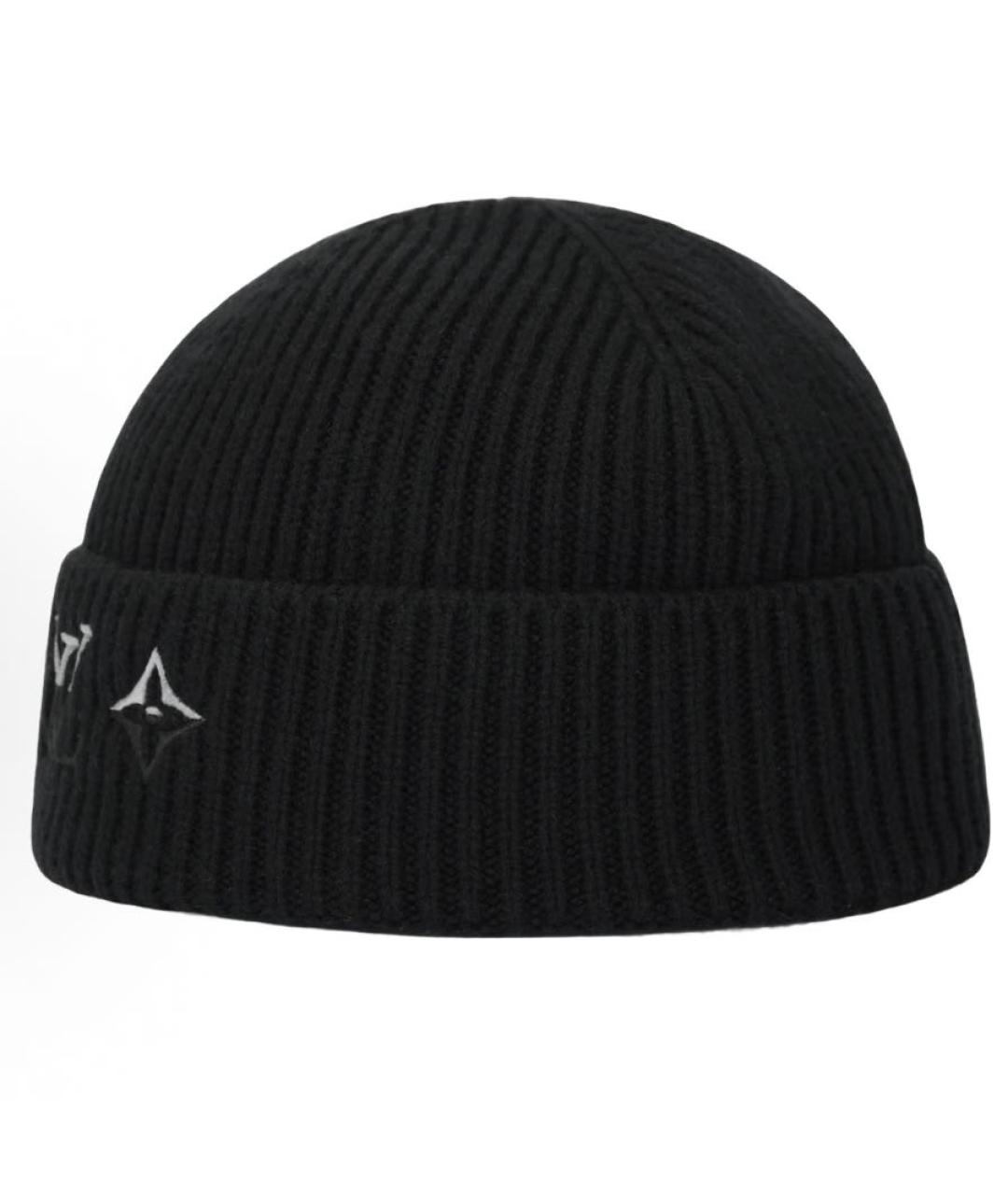 LOUIS VUITTON Черная шапка, фото 2