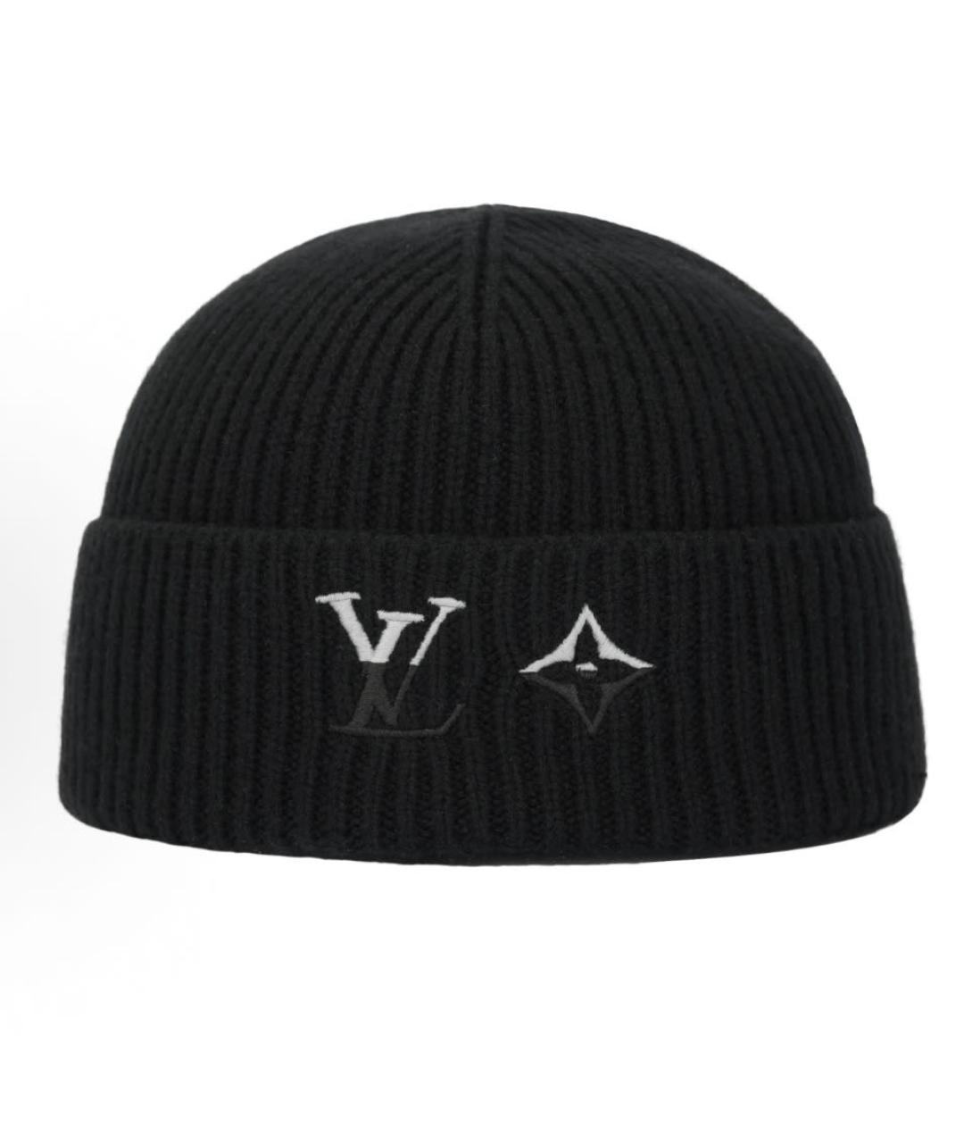 LOUIS VUITTON Черная шапка, фото 5
