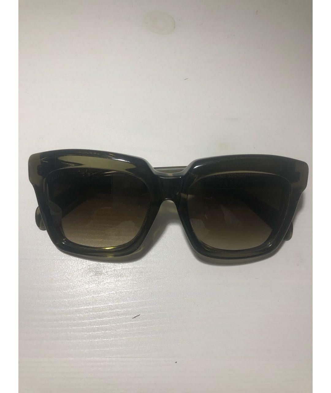 CELINE Хаки пластиковые солнцезащитные очки, фото 5
