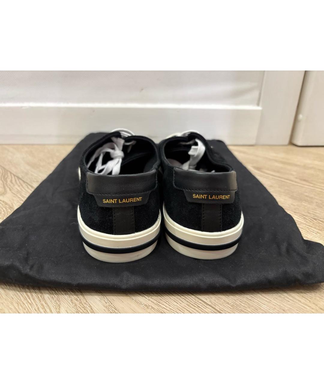 SAINT LAURENT Черные замшевые туфли, фото 4